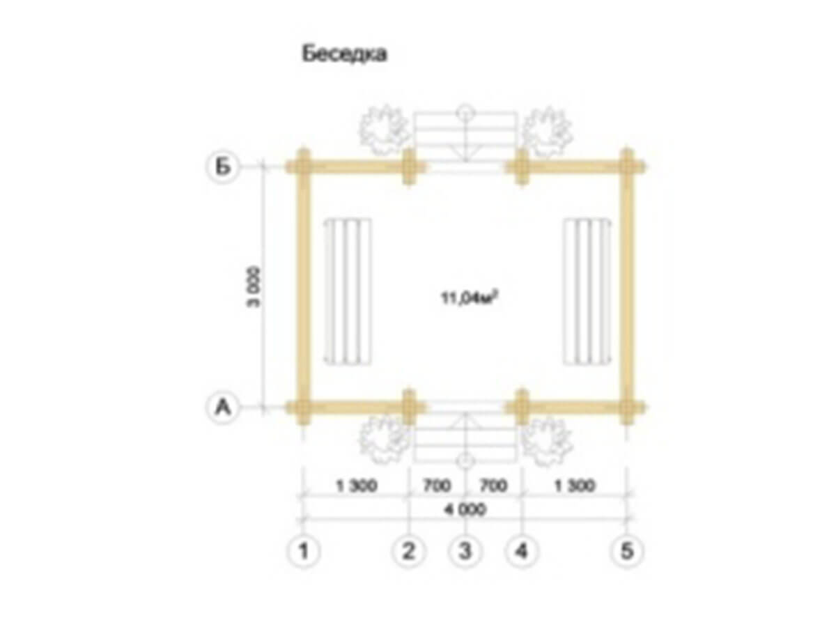 Проекты беседок из бруса Дома Сибири +7-913-414-25-99